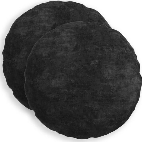 vidaXL Federa 2 pz HEERLEN Antracite Ø 40 cm Tessuto Chenille