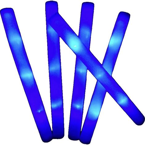 Bastoncini LED in schiuma, effetti luminosi RGB colorati, perfetti per feste ed eventi, 30 pezzi blu, 1600900700 mm-g (1/2)