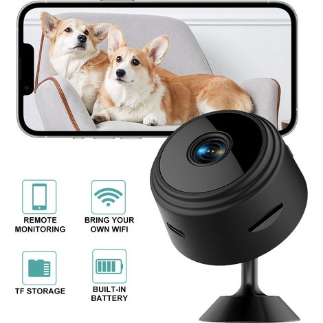 Caméra de surveillance – accessible à distance via téléphone mobile et Wi-Fi – Enregistreur de surveillance pour animaux/bébés (1/5)