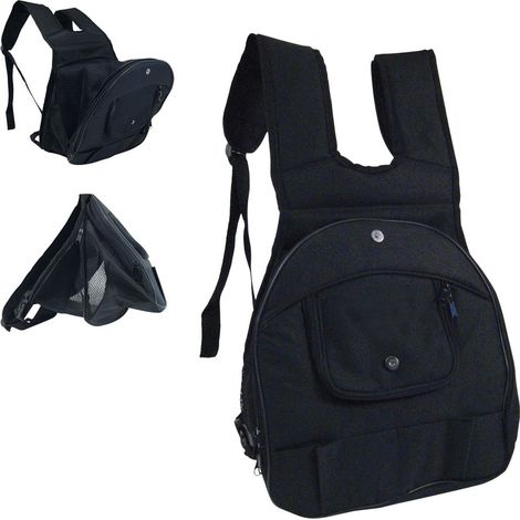 Mochila para Mascotas Gloria Kangaroo Negro Expandible 30 x 20 x 34 cm