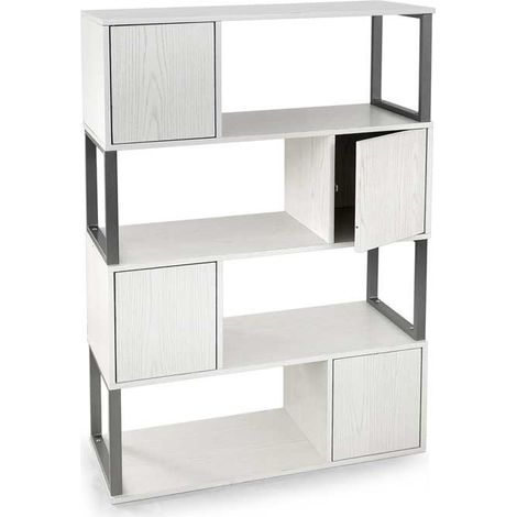 Scaffale legno e metallo 90x30x126 cm