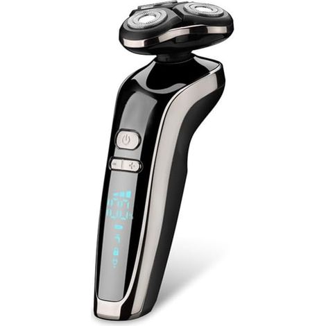 4 en 1 Rasoir Electriques Hommes, Rasoir électrique, Tondeuse barbe homme avec Tête de brosse nettoyante Tondeuse à cheveux, tondeuse à poils de nez Utilisé sur toutes les parties du corps
