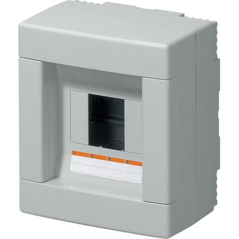 Centralini da parete Elettrocanali 4 moduli grigio senza porta ip40