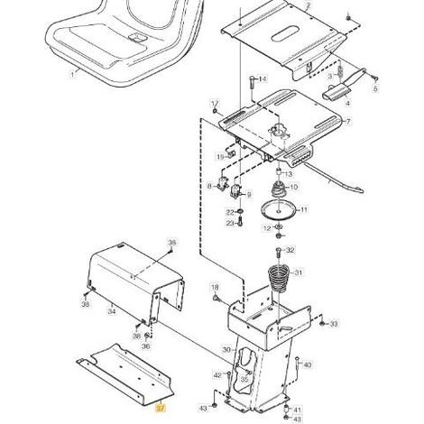 PIASTRA INFERIORE BRACCIOLO PARK GIALLO STIGA ORIGINALE STIGA - 1134-4130-01