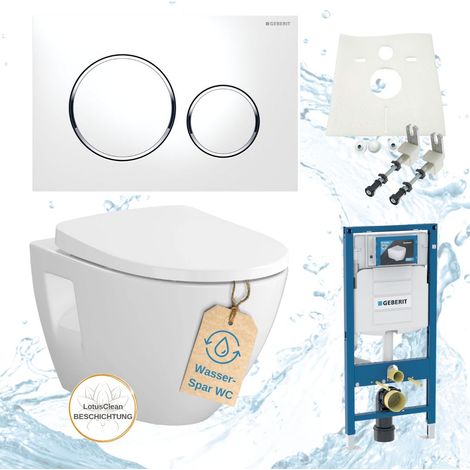 Geberit Vorwandelement Sigma Vento WC spülrandlos Komplettset Sigma20 weiß