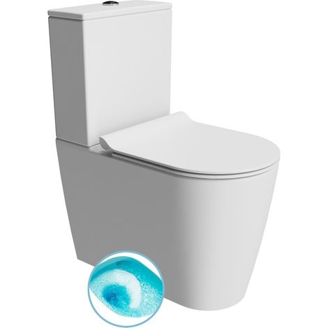 WC combiné KUBE X, Swirlflush, S-Trap/P-Trap, double tapis blanc (1/3)
