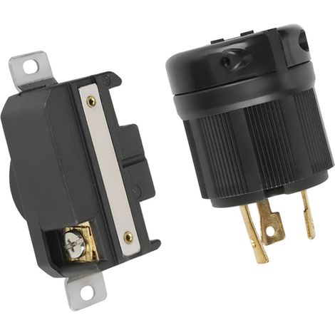 NEMA L6-30P L6-30R 30A 250V Schraubverriegelungsstecker/-buchse, 3-polig, Stecker und Buchse (1/5)