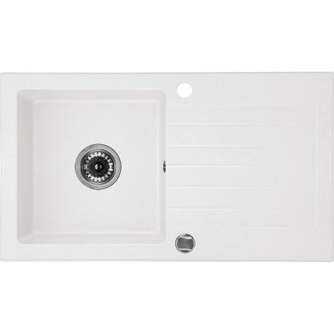 deante ZQZA113 Fregadero de granito de un seno con escurridor.
