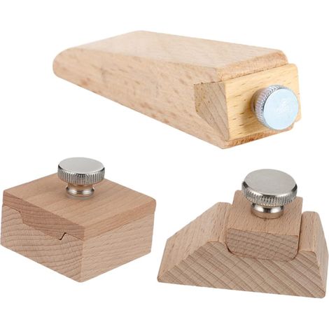 Bloc de Ponçage Manuel Biseauté en Bois, Lot de 3 Pièces  Bricolage et Travail du Bois, Insertion Facile du Papier Abrasif, Polissage Souple (1/5)