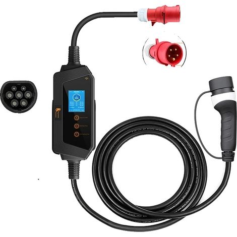 Tragbares EV-Ladegerät, Wi-Fi-Steuerung, Sicherheitsmerkmale, 22KW APP KEIN Adapter, Kein Stecker (1/2)