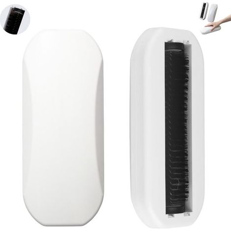 2 pièces - Balai ramasse-miettes - Balai ramasse-miettes multifonctionnel - Balai à débris - pour enlever la poussière collante - tables - coussins - literie - canapés - tapis - Blanc (1/5)