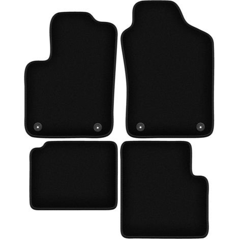 Tapis de sol BASIC en velours noir pour : Fiat 500 Hybrid hatchback (2020-) (1/5)