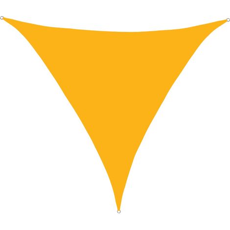Voile d'ombrage Triangulaire 4x4x4m Imperméable Toile Ombrage UV Protection pour Patio Jardin, Terrasse,Extérieur, Balcon,Jaune mangue (1/5)