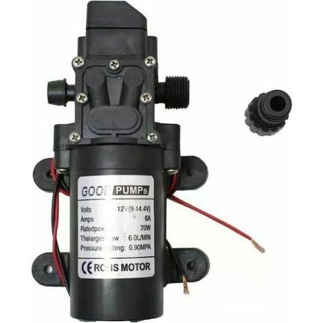 Stück Hochdruck-Membranpumpe, 12 V Gleichstrom, selbstansaugende Pumpe, für Wohnwagen, Boote, Garten und Außenreinigung (1/5)