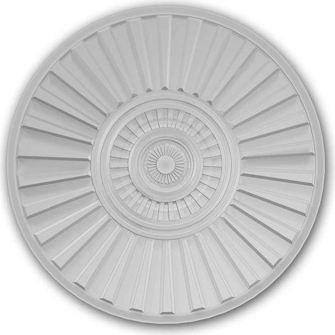 Ceiling rose Profhome 156801 Medallion Deco element Art déco style white Ø 35 cm