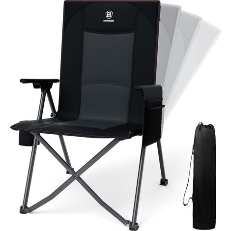 Chaise de Camping Pliante avec Dossier réglable 160KG (1/5)