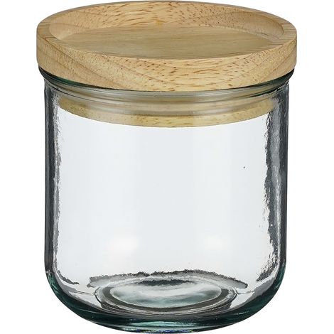 Mica Decorations Vorratstopf Salamo recycled glass 10 x 9 cm transparent Vorratsdose