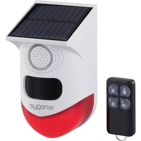 [GEBRAUCHT] B-Ware Sygonix Mini-Alarmanlage Alarmsystem Bewegungsmelder Fernbedienung Solar WLAN (1/2)