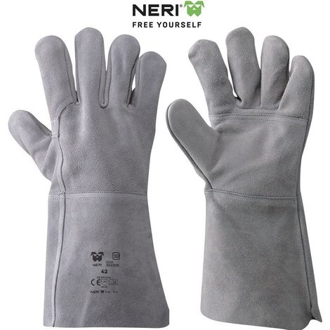 Neri guanti da lavoro in crosta groppone taglia 10 guanto 362035 / 42