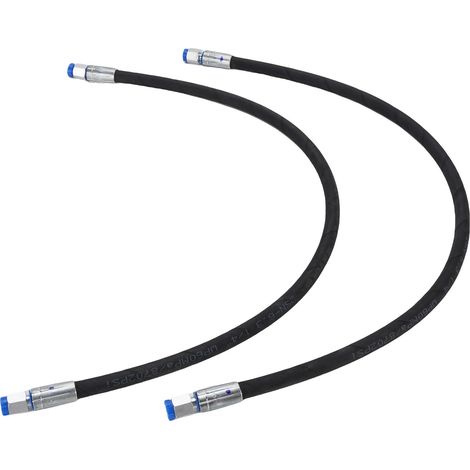 Flexibles de valve de dérivation pour excavatrice, lot de 2, raccord 1/4 pouce, 60 MPa/8702 PSI, tuyau de rechange pour valve d'accélérateur d'excavatrice (1/5)