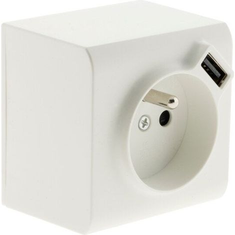 Besto Komplett-Schuko-Steckdose mit USB-Ladegerät, weiß Sans marque