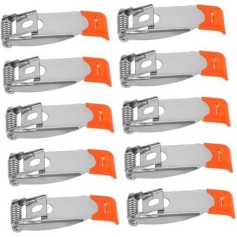 BUNTHAUS CSPARKV 51x18mm 10 Pièces Downlight Pince À Ressort Luminaires Ressort En Acier Plafonniers Panneau Lumineux Luminaires LED Plafonnier Panneau Lampe Clips Accessoires D'Éclairage Encastrés Or