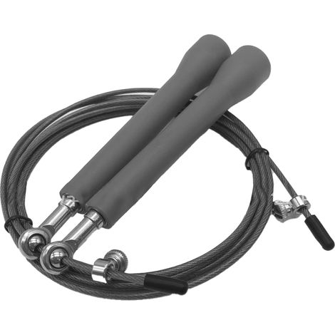 Corde à Sauter - Câble Acier - Rotation 360° - Pour Entraînement Fitness, Boxe, Home Workout - Longueur Réglable - 1 Pièce (1/5)