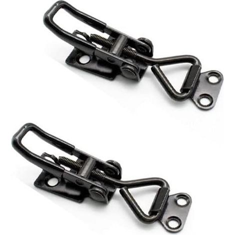 Serre-joint à loquet à levier résistant, 100 kg / 220 livres, pince de fermeture en acier pour porte, meuble ou boîtier — réglable — pour couvercle de fumoir et gabarit (1/4)