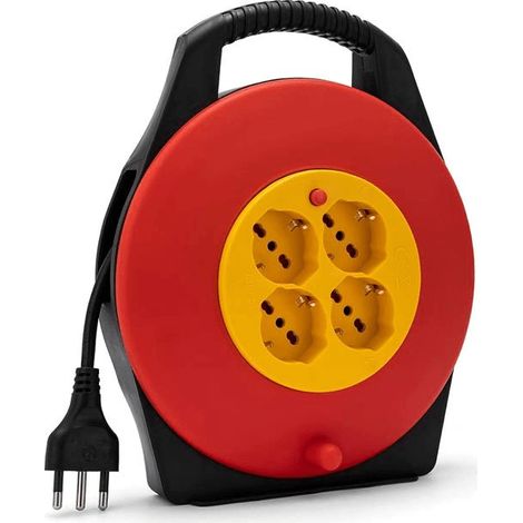 Enrollacable doméstico 4 salidas de cable H05Vv-F3G1.0Mm2 5M Ce
