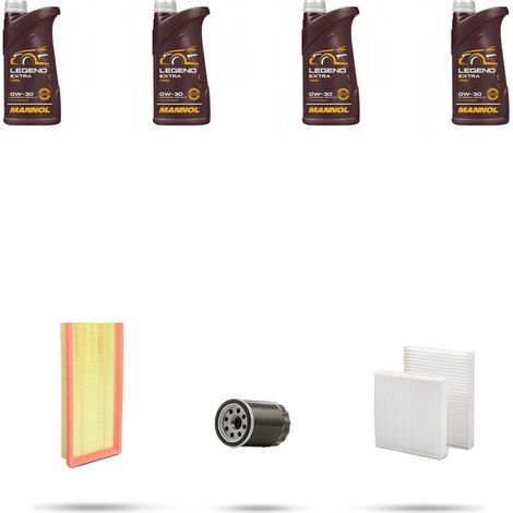 Kit tagliando 3 FILTRI e 4L OLIO compatibile con Citroen C4 Cactus 1.2 Puretech 81kw dal 2014 (1/4)