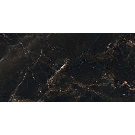 Mexen Marquino Échantillon de carreaux en grès émaillé rectifié noir G1, carreau sol-mur, haute brillance - TL214-00-S