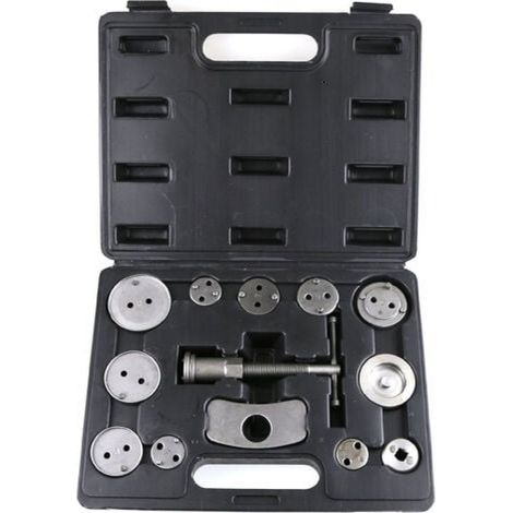 Brake Caliper Piston Pusher Set - 13-Piece Metal Tool Kit for Automotive Brake Service - Compatible with Disc Brake Calipers - 1 Set (1/5)