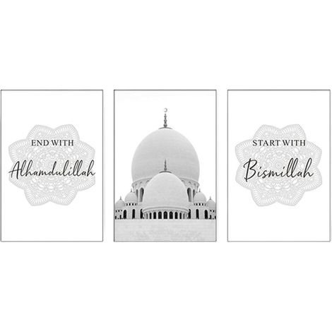 Immagine Tela Poster Set 3 Pezzi 60x90 cm Quadri Arabi (1/5)