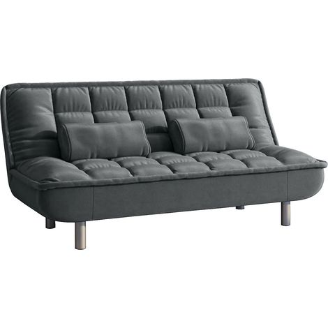 Divano letto 3 posti clic clac in tessuto Grigio - MISHAN (1/4)