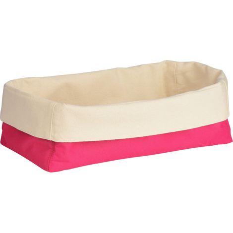 Premier Housewares Hot Pink and Cream Oval Bread Basket (1/2)