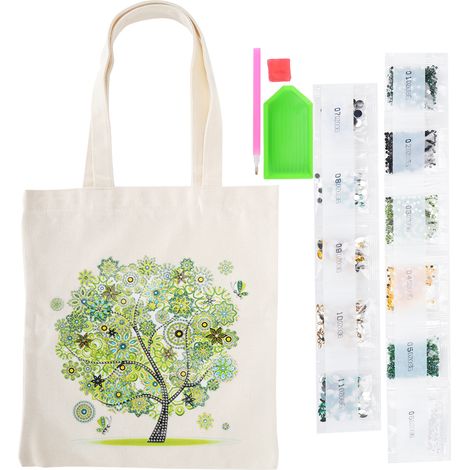 DIY Diamond Painting Bag Exquisite Rhinestones Painting Shopping Bag Tool Kit GiftBB001 (1/5)