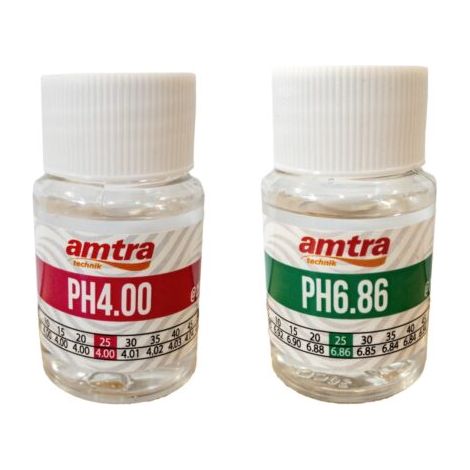 Amtra Kalibrierlösung für Digital PH Tester ATC 2x25ml Lösungen pH 4,00 pH 6,86