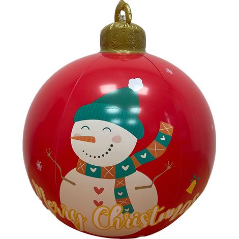 Boule de Noël gonflable décorative, boule de Noël lumineuse LED avec télécommande, arrangement festif de ballons pour jardin (1/5)