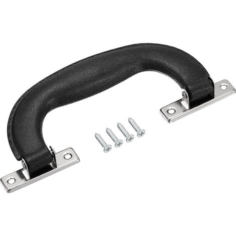 Bagage Poignées, 151 mm / 5,94 Pouce Plastique Tirer Maintien Valise Étui Remplacement Poignées avec Vis pour Étui Valise Boîte à outils, Noir (1/5)
