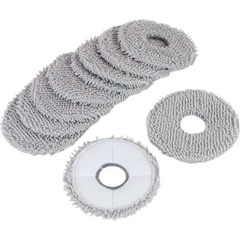 Lot de 10 Serpillères Lavables pour Robot Aspirateur Compatible avec Modèles L10s L20 et X10 (1/4)