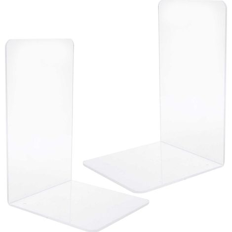 2 Pièces Serre-Livres en Acrylique Cristal pour Étudiant et Bureau - Organisateur de Livres et Documents pour Bibliothèque (1/5)