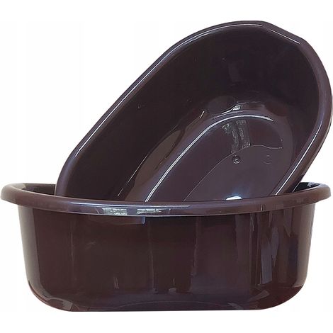 Cuenco ovalado 20,0L con asas, plástico, marrón, PRODUCTO POLACO (1/5)