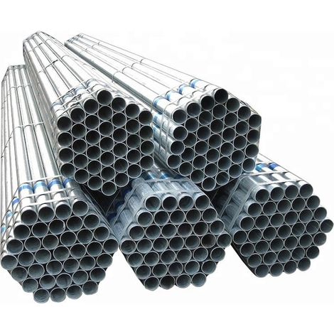 Tuyau galvanisé pour installations, section ronde, soudé longitudinalement, 21,3 x 2,6 mm, 6 mètres (1/5)
