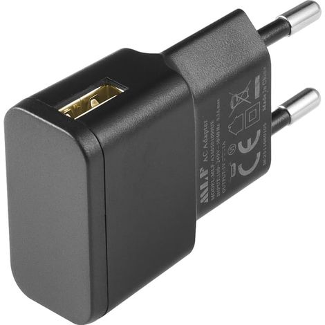 JSSEVN-Chargeur USB 5V 1A 5W AC DC Adaptateur Secteur pour caméras IP, tablettes, lecteurs MP3, liseuses, Smartphones, Outils électriques, etc, Noir (1/4)
