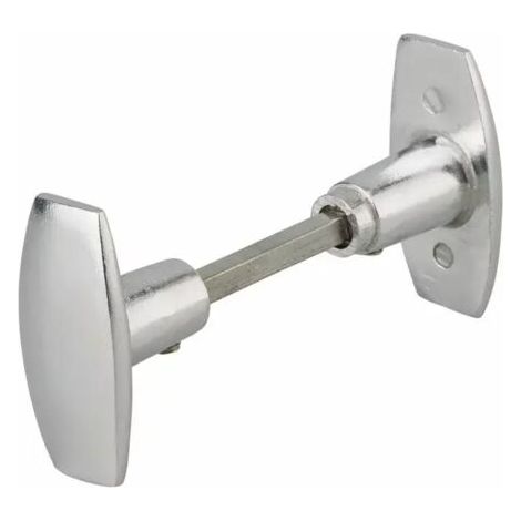 Bouton double carré 6 mm – Alliage poli pour portes jusqu'à 70 mm – Installation facile avec vis pointeau – Design ergonomique (1/2)