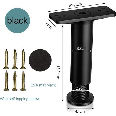 Support Telescopique Pour Lit - Hauteur Réglable 18-34 Cm - Pour Renforcement De Poutre De Lit - 1 Pièce (1/5)