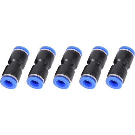 5Pcs Pneumatic Push In Fittings Air Valve Water Hose Pipe Connector Joiner