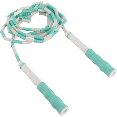 GARRYFIZH Corde à sauter segmentée réglable, perles démêlées, plastique PP flexible pour enfants, vert (1/5)