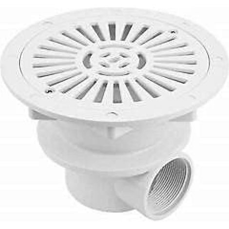 Sturdy and durable ABS pool bottom drain with a fast drainage system (white) (1/5)
