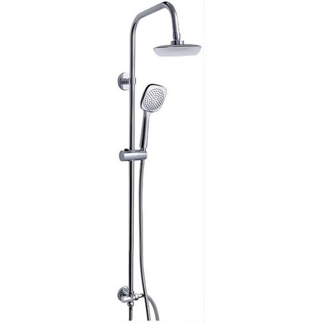 Utilia Colonna Doccia Con Doccetta In Abs E Soffione Fisso Cm. 20X20